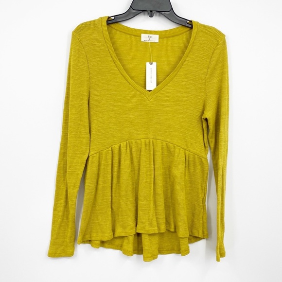 Anthropologie T.la Jill Babydoll Top Yellow NWT S - Picture 5 of 8